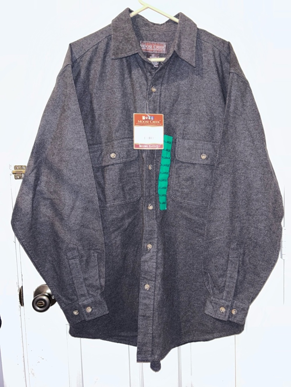 Moose Creek Men's Dark Gray Button-Up Workshirt